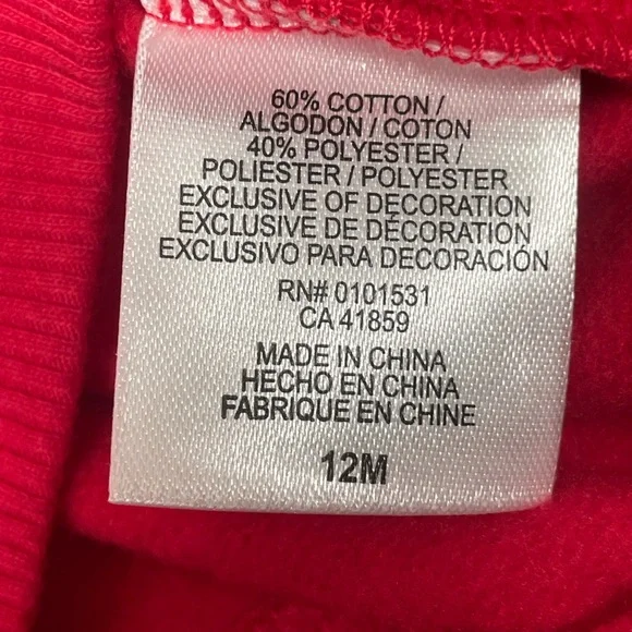 Bluey Red Baby Sweatshirt and matching pants (bell bottoms) baby girl 12M - Picture 6 of 11